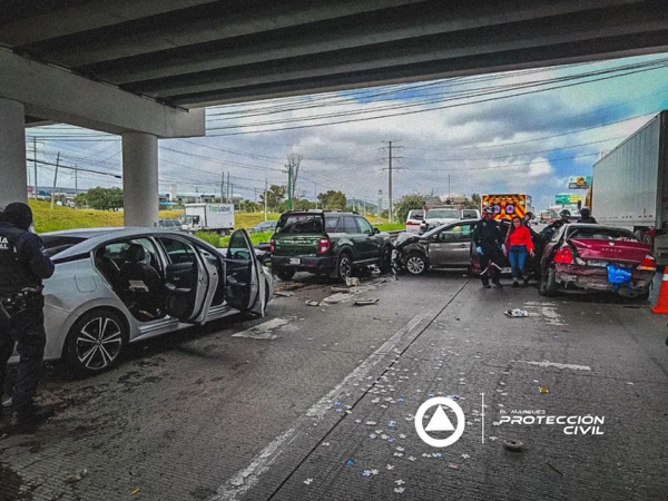 AUDIO: Aparatoso accidente en la 57