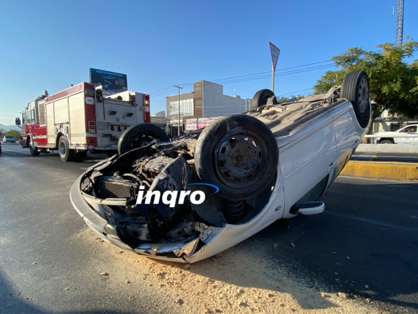 AUDIO: Un lesionado en volcadura en Bernardo Quintana