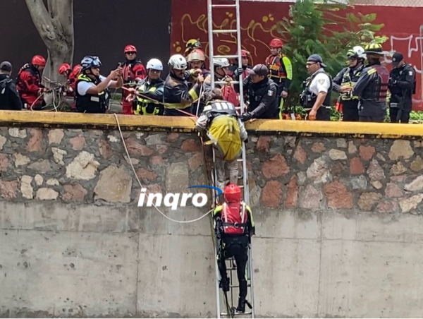 AUDIO: Rescatan a una persona del Río Querétaro